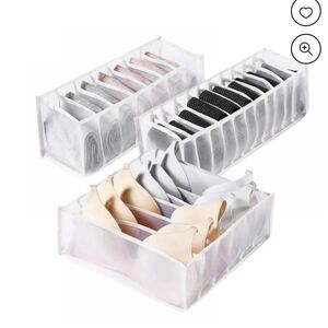 Bra & underwear organizer (3 pieces), underwear storage, closet drawer organize